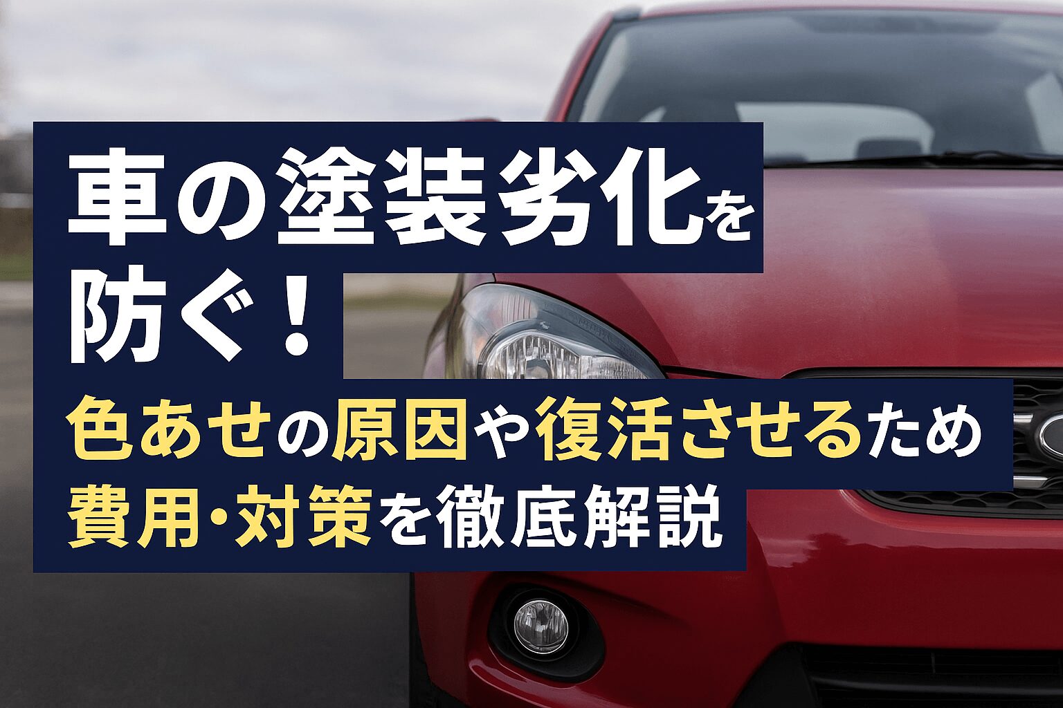 車の塗装劣化を防ぐ！色あせの原因や復活させるための費用・対策を徹底解説