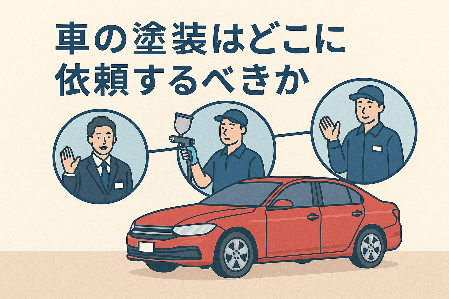 車の塗装はどこに依頼するべきか