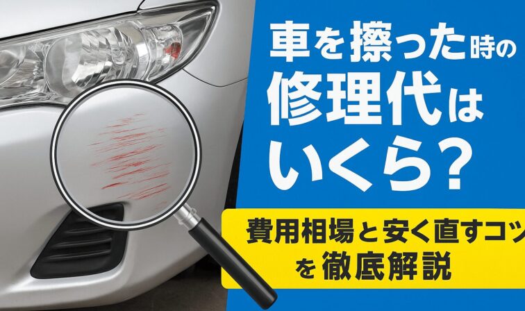 車を擦った時の修理代はいくら？費用相場と安く直すコツを徹底解説